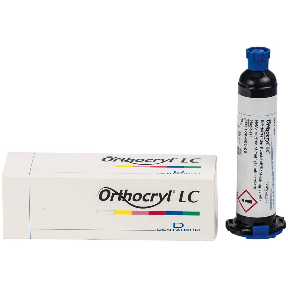 Orthocryl LC, plastic, light-curing, clear, cartridge of 30 g