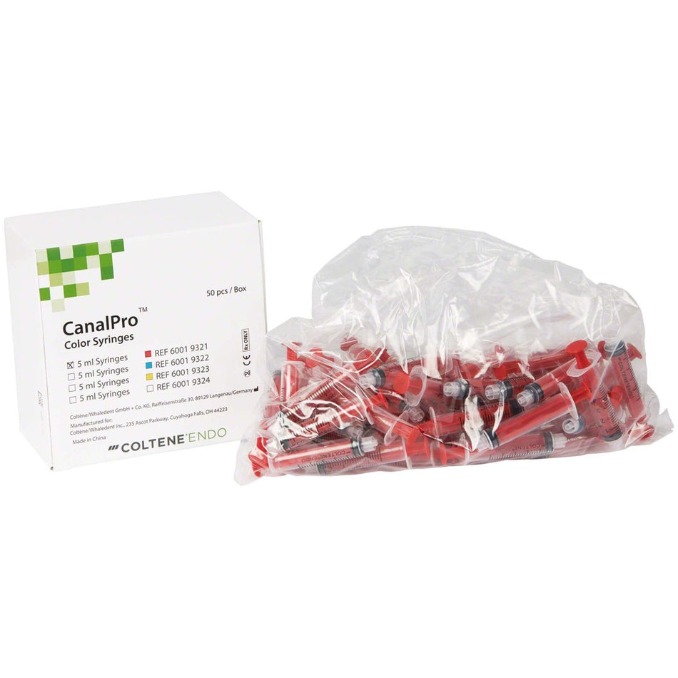 CanalPro, red, 50 disposable syringes of 5 ml each