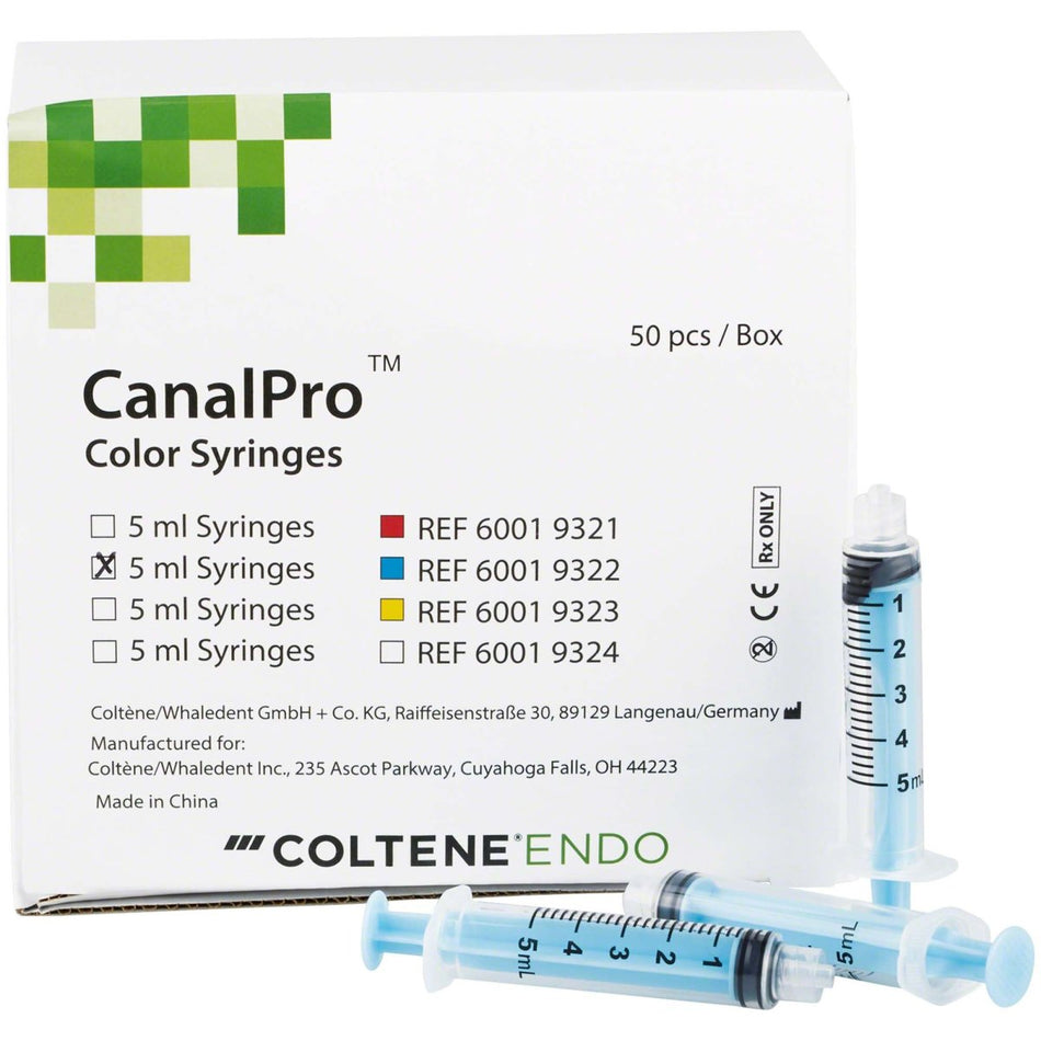 CanalPro Color Syringes, 5ml blue 50 pieces