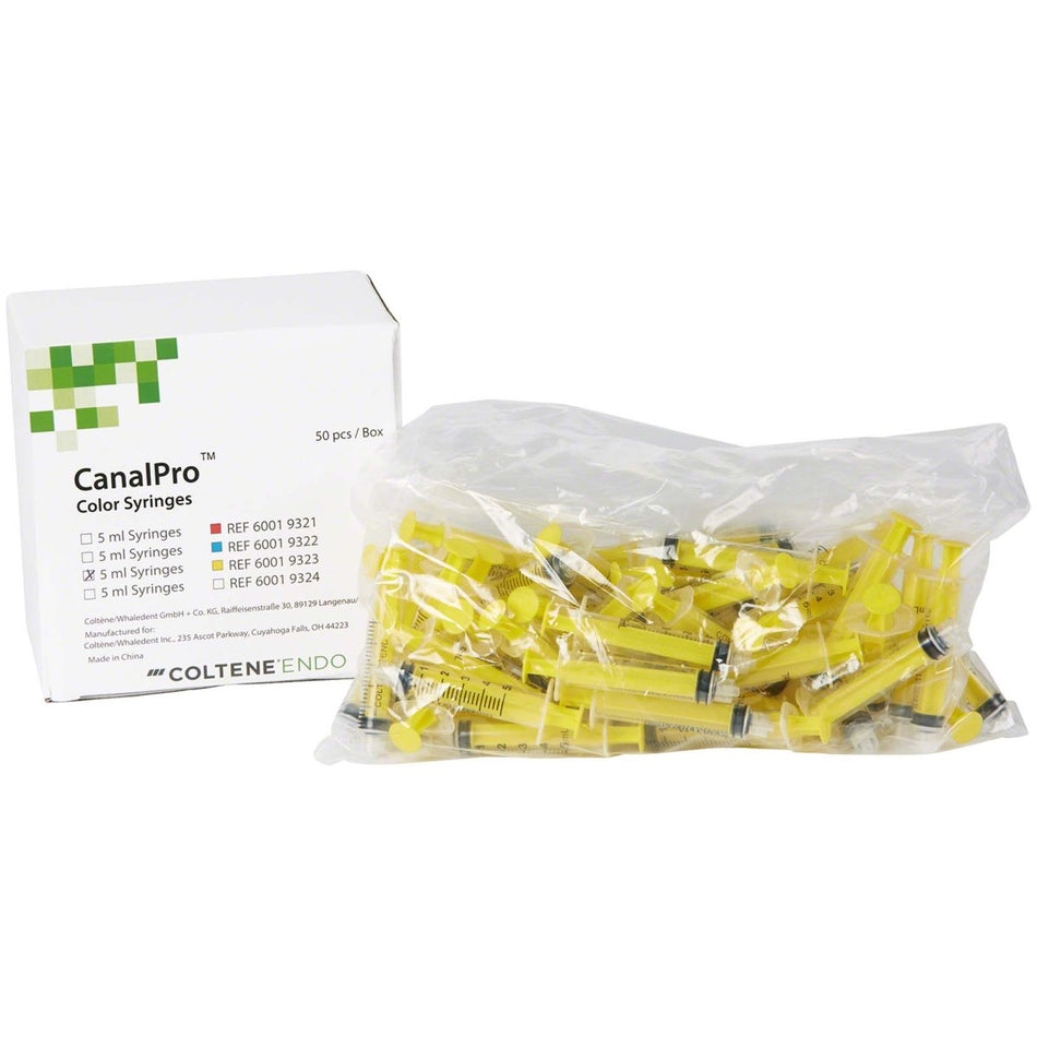 CanalPro, yellow, 50 disposable syringes of 5 ml each