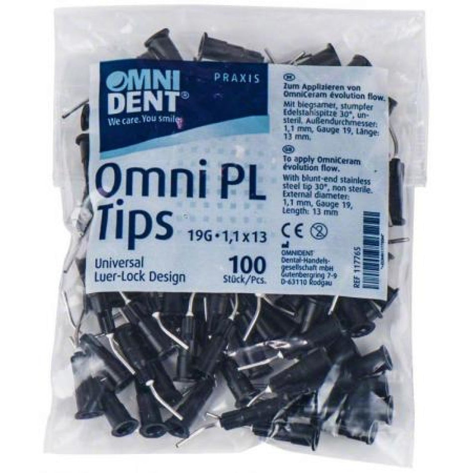 Omni PL Tips, 13mm, Ø 1.1 mm, G19, pack of 100 tips