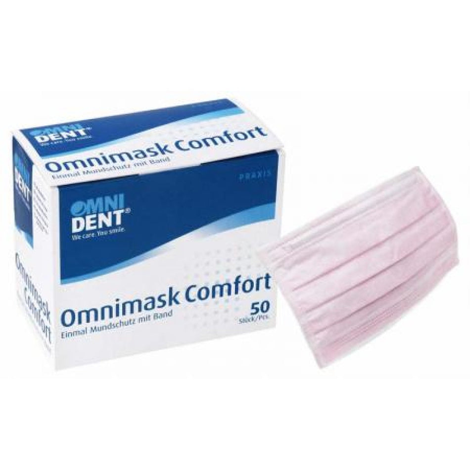 Omnimask Comfort Pack of 50 pink, ribbon