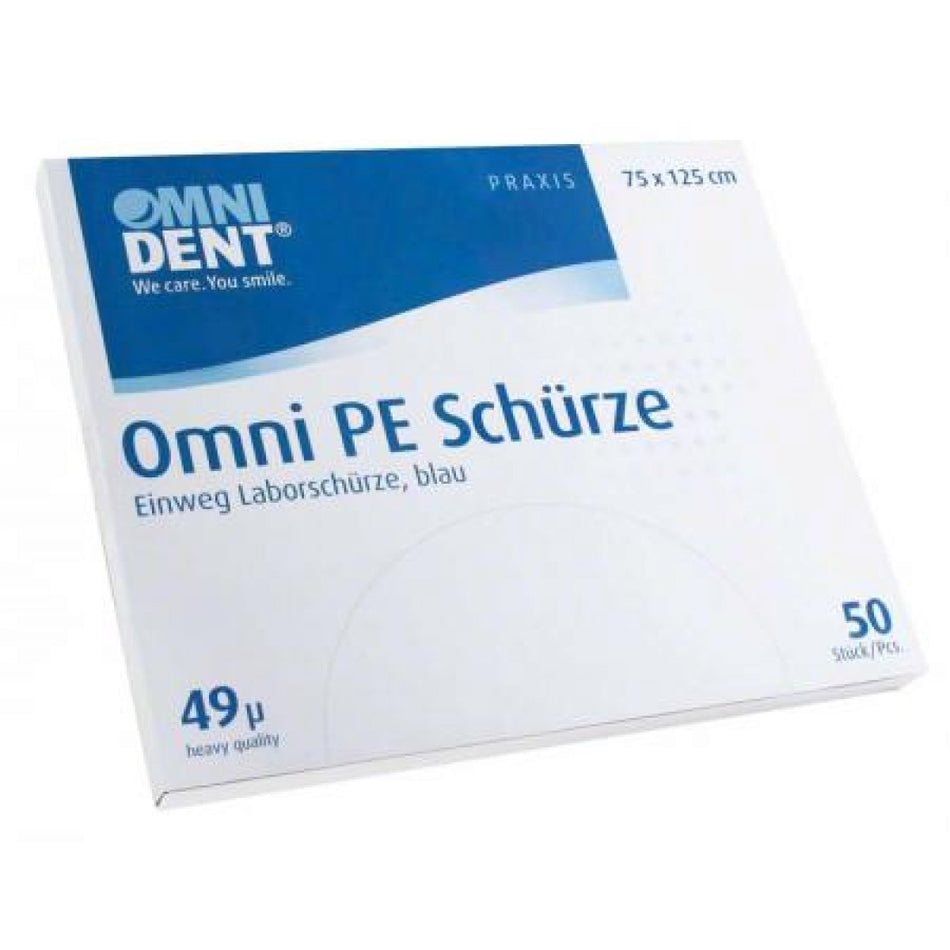 Omni PE apron pack of 50 blue