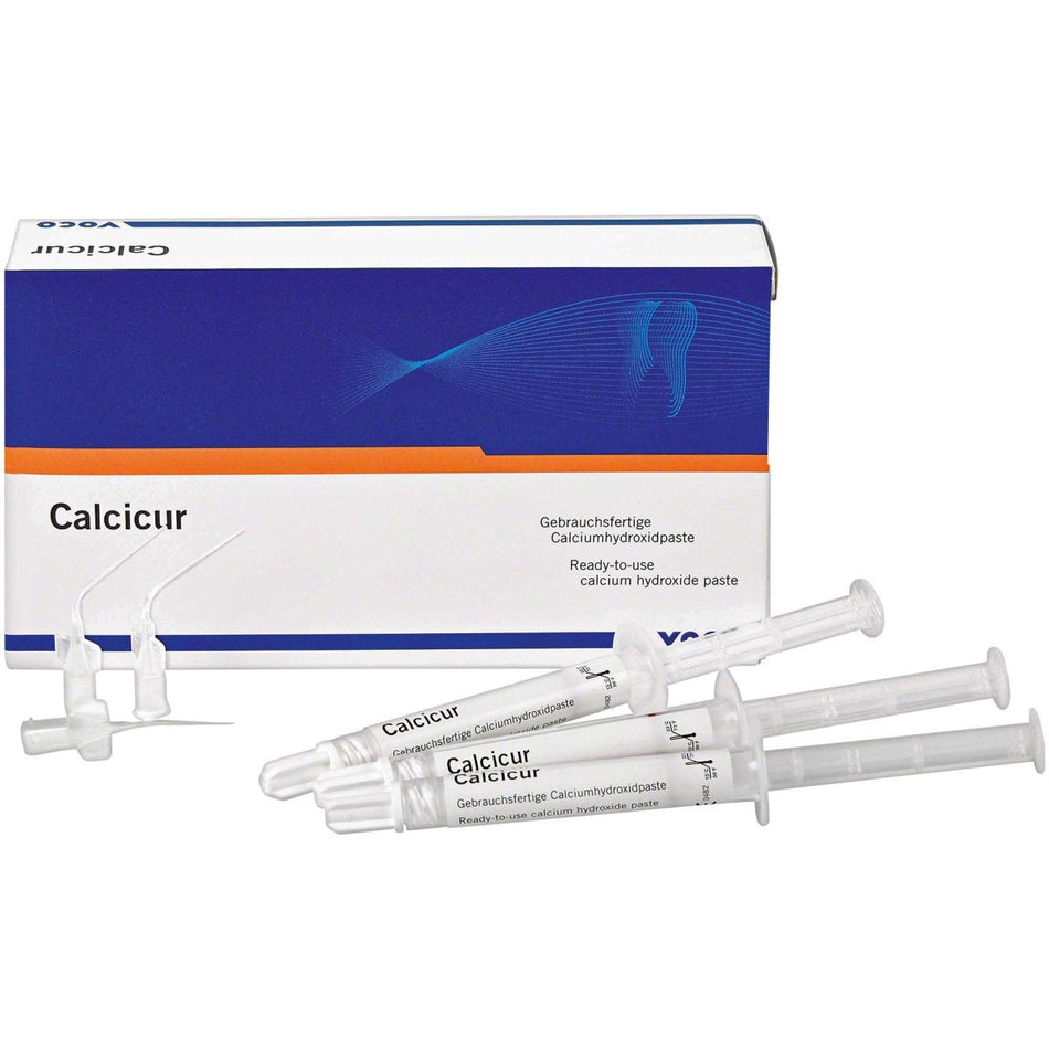 Calcicur calcium hydroxide paste, 3 syringes of 2.5g each