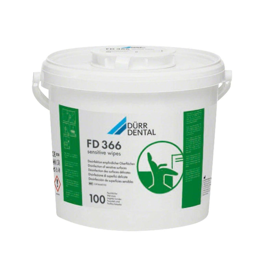 FD 366 sensitive wipes, bucket of 100 wipes