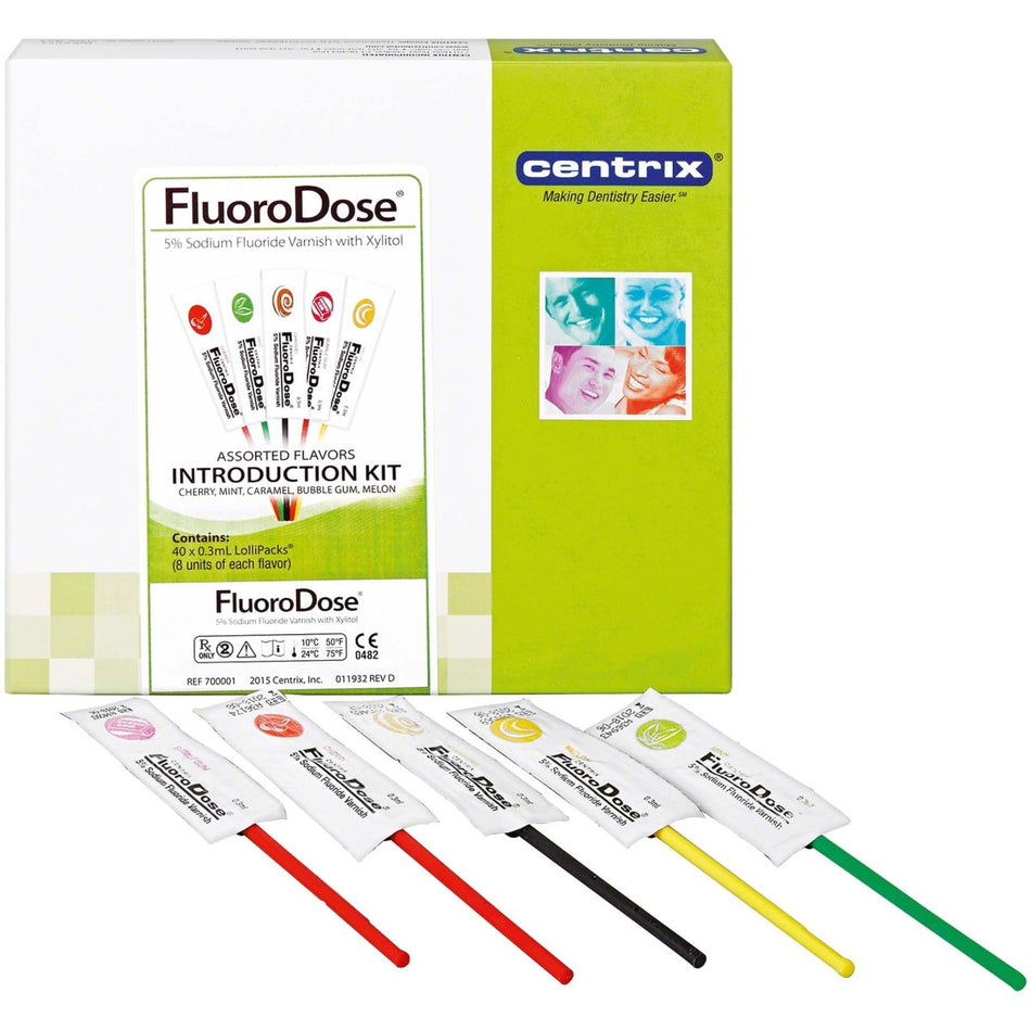 FluoroDose, cavity varnish, assorted, 40 pieces of 0.3 ml each