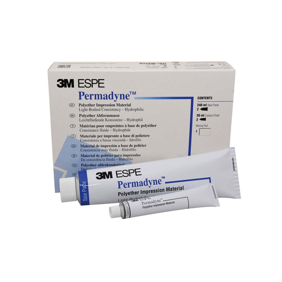 Permadyne, precision impression material, thin-flowing, blue, set, pack of 2 sets