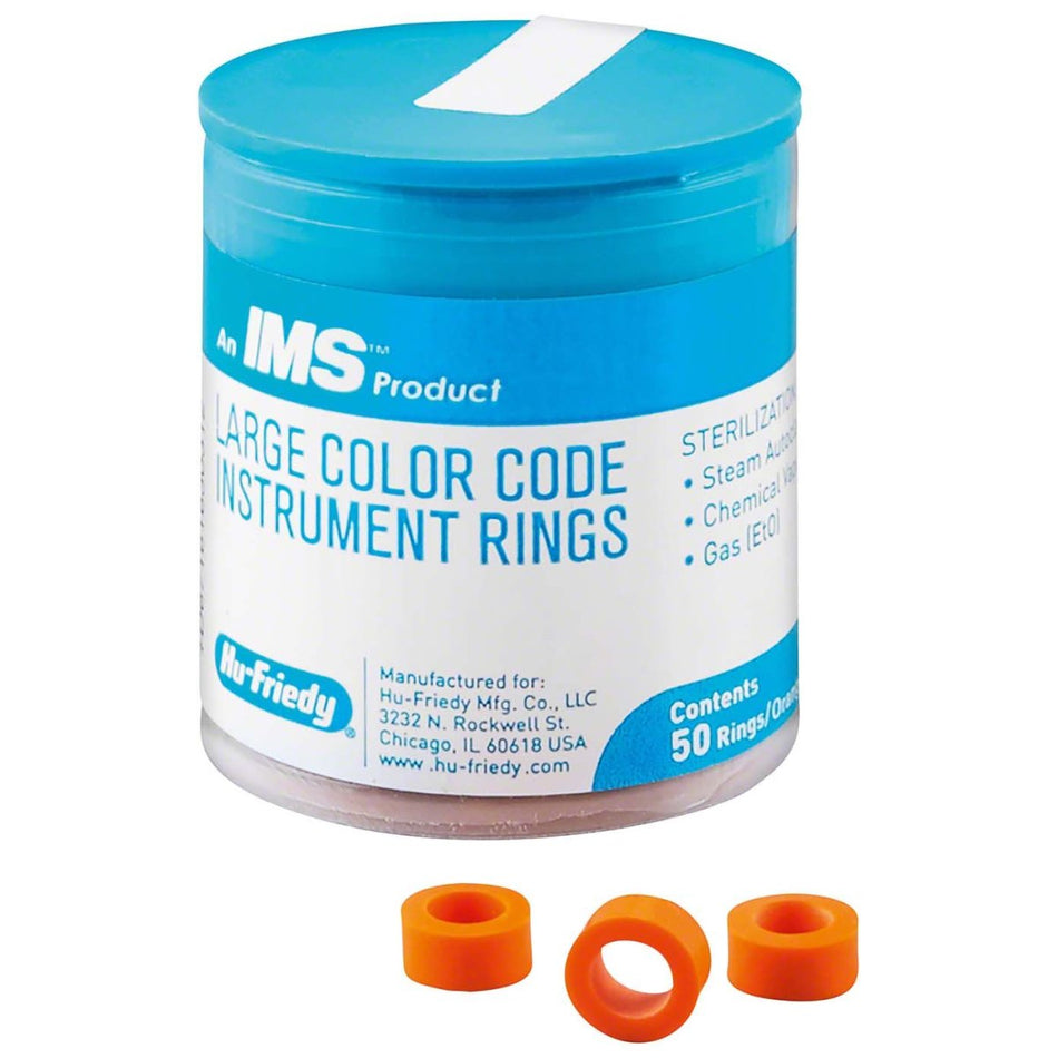 IMS coding rings large, 1283L, orange, pack of 50