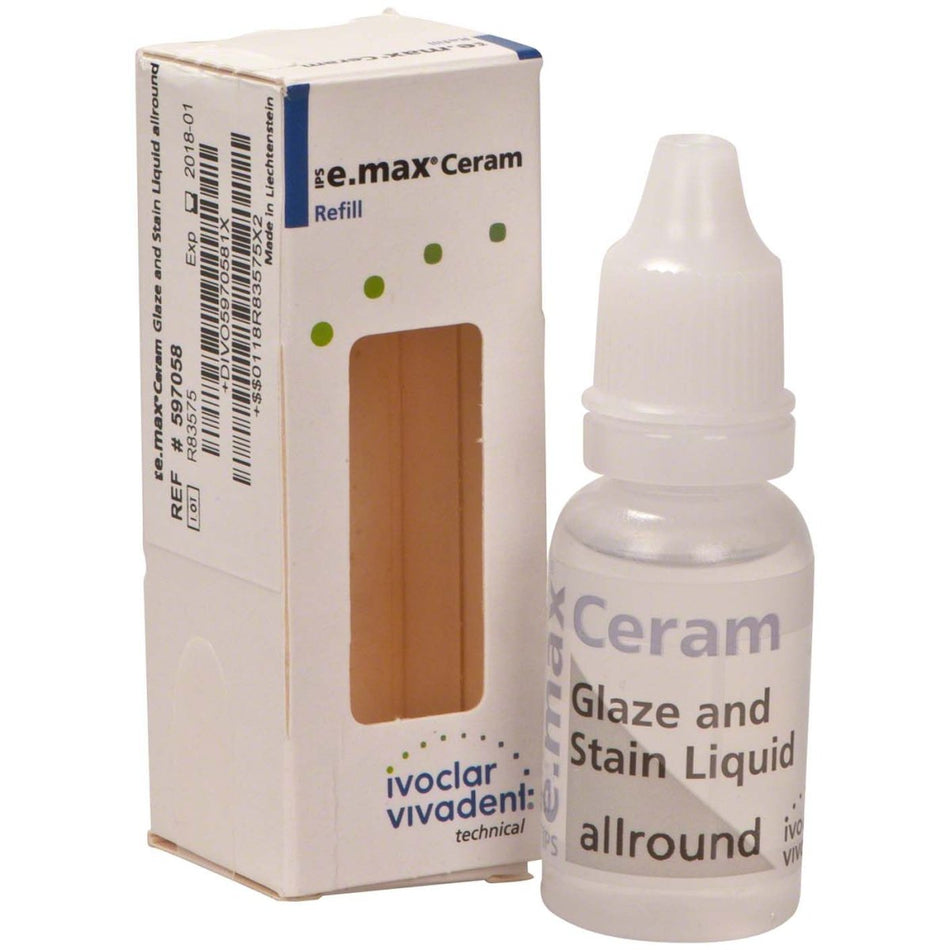 IPS e.max Ceram, glaze and stain liquid, all-round, bottle of 15 ml