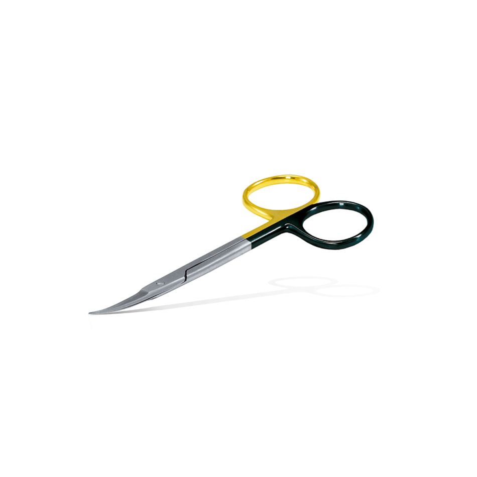 Surgical scissors according to Iris, curved, piece