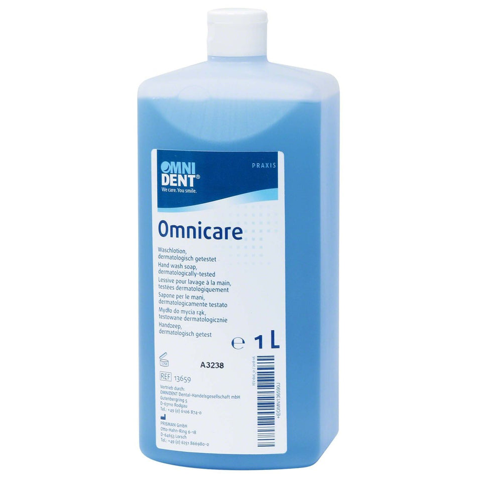 Omnicare Euro dispenser bottle, washing lotion, pack of 1 litre