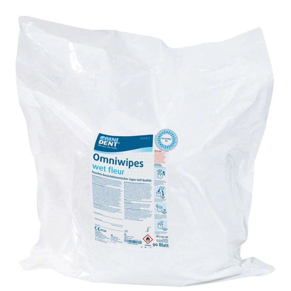 Omniwipes wet fleur, Desinfektions-/Reinigungstücher, 28 × 30 cm, Packung à 90 Tücher