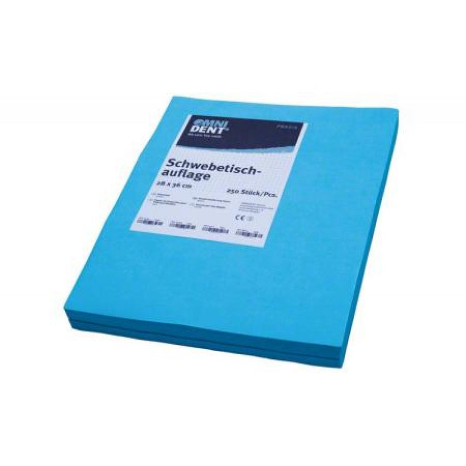 Floating table pads, 28 × 36 cm, blue, pack of 250