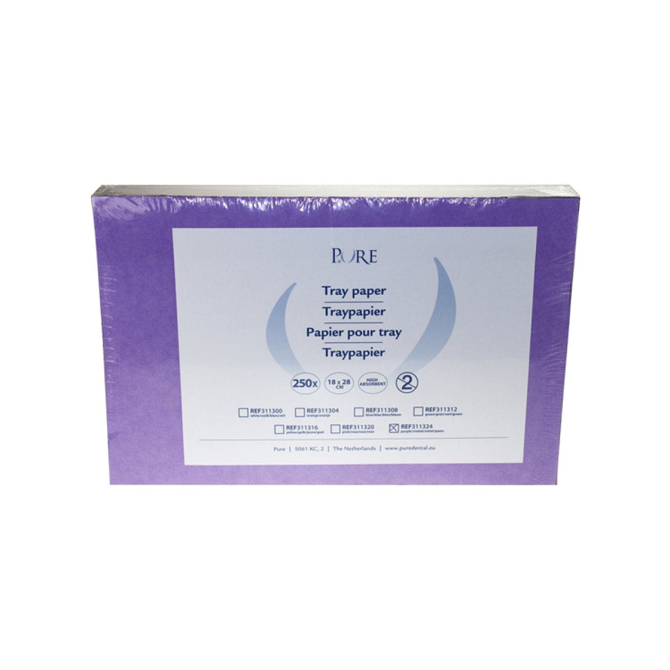 PURE tray paper for standard trays 18x28cm - violet - 1 x 250 pieces