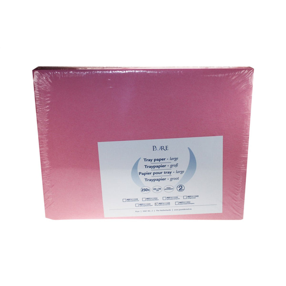 PURE Tray Paper XL, 28 x 36 cm, large, pink, pack of 250