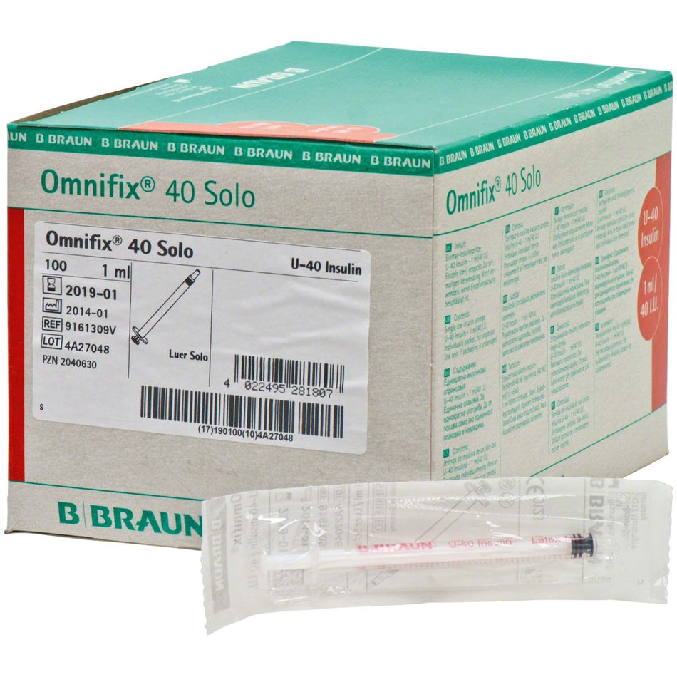 Disposable syringes Omnifix 40 Solo, 1 ml, 10 pieces