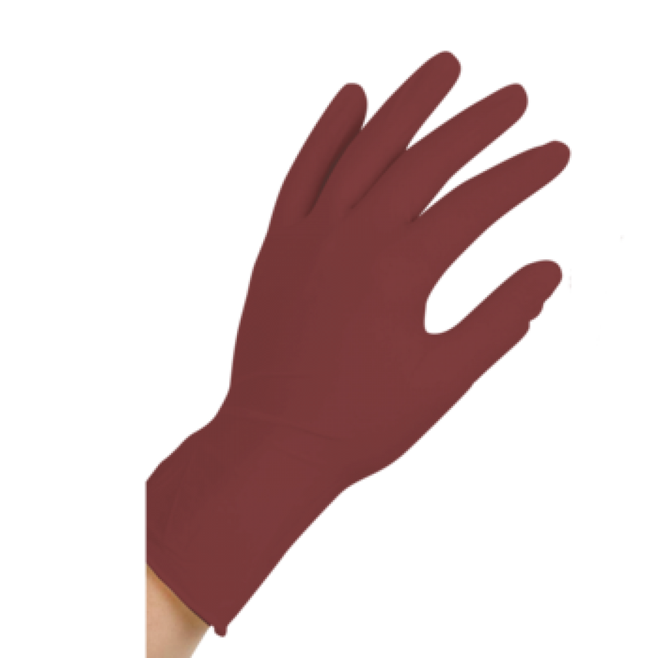 Nitrile wine red - Nitrile gloves PF - wr size L