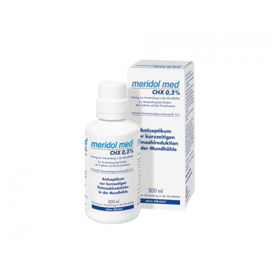 Meridol Med CHX 0.2%, mouthwash solution, bottle of 300 ml