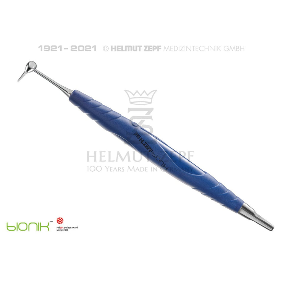 Denture lifter according to Dr. Wietzorke in bionic handle, cobalt blue