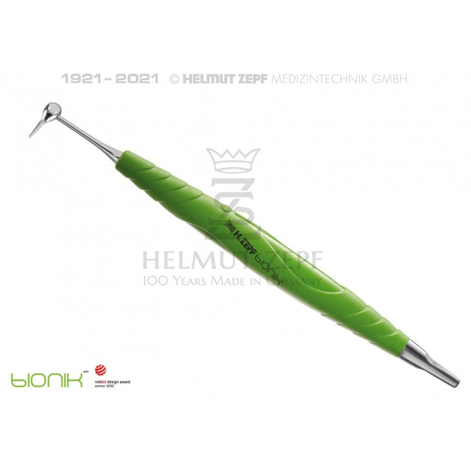 Denture lifter according to Dr. Wietzorke, yellow-green