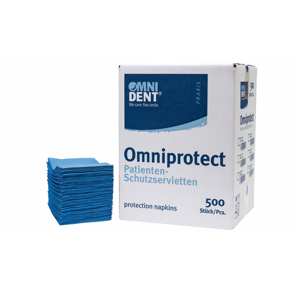 Omniprotect napkins, blue, pack of 500