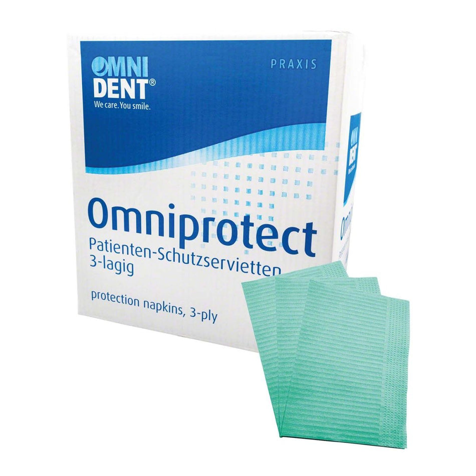 Omniprotect, patient protection napkin, green, pack of 500