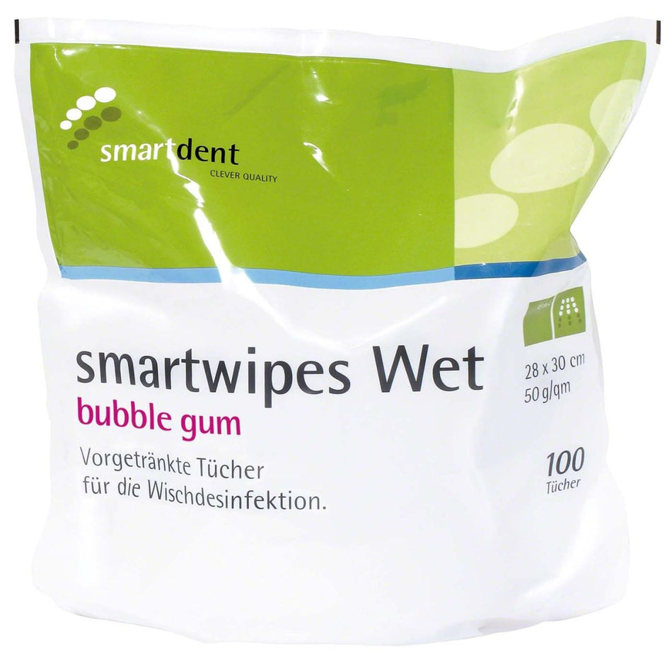 Smartwipes wet, Bubble Gum, 28 × 30 cm, bag of 100 wipes