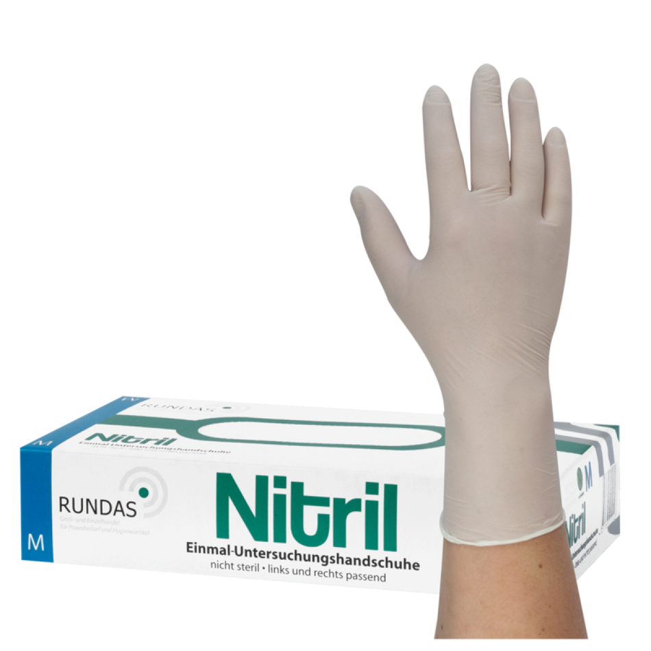 RUNDAS Nitrile - Nitrile gloves, powder-free - S, 100 pieces