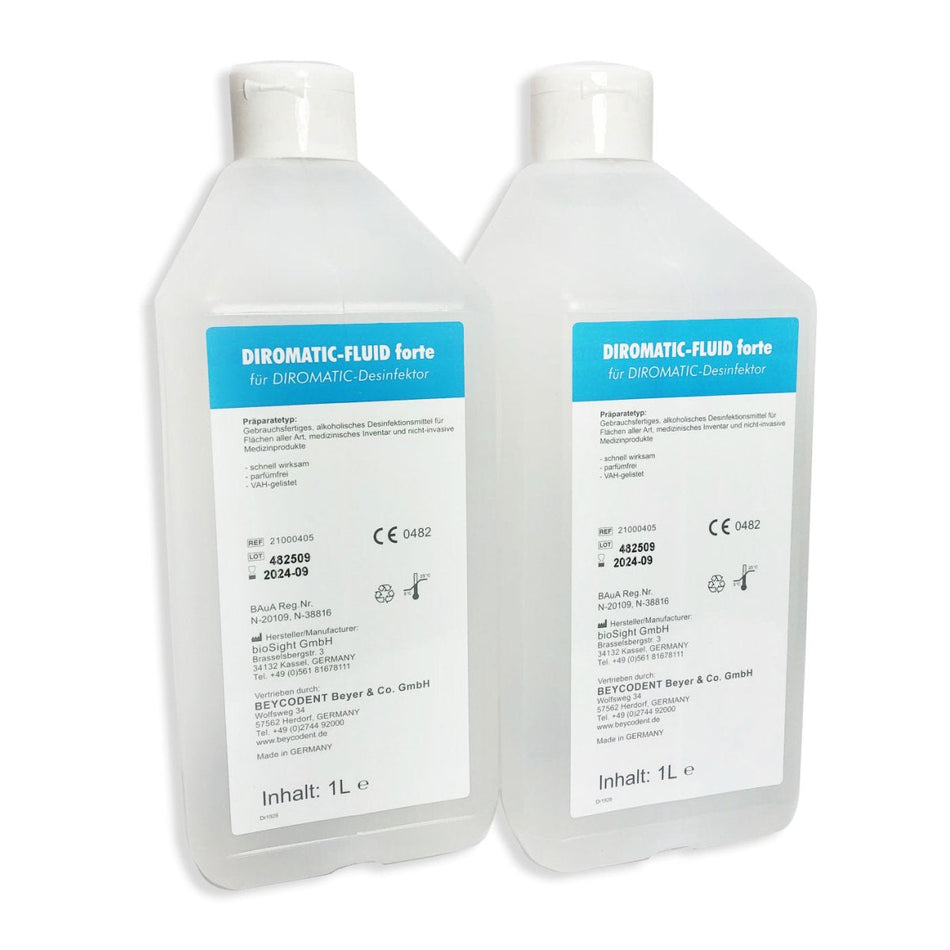 Diromatic Fluid forte, impression disinfection device, 2 bottles of 1 litre each