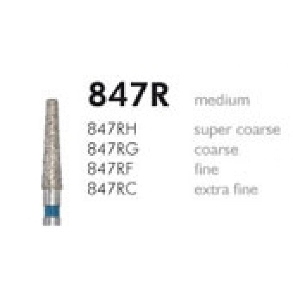 H+M Diamond instruments Fig. 847R | Diamonds 847RF 018 Fine grain FG, pack of 5