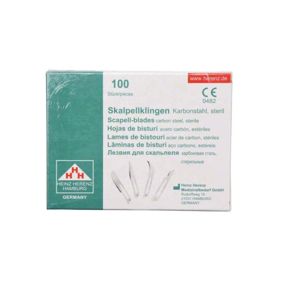 Scalpel blades, figure 15, sterile, pack of 100