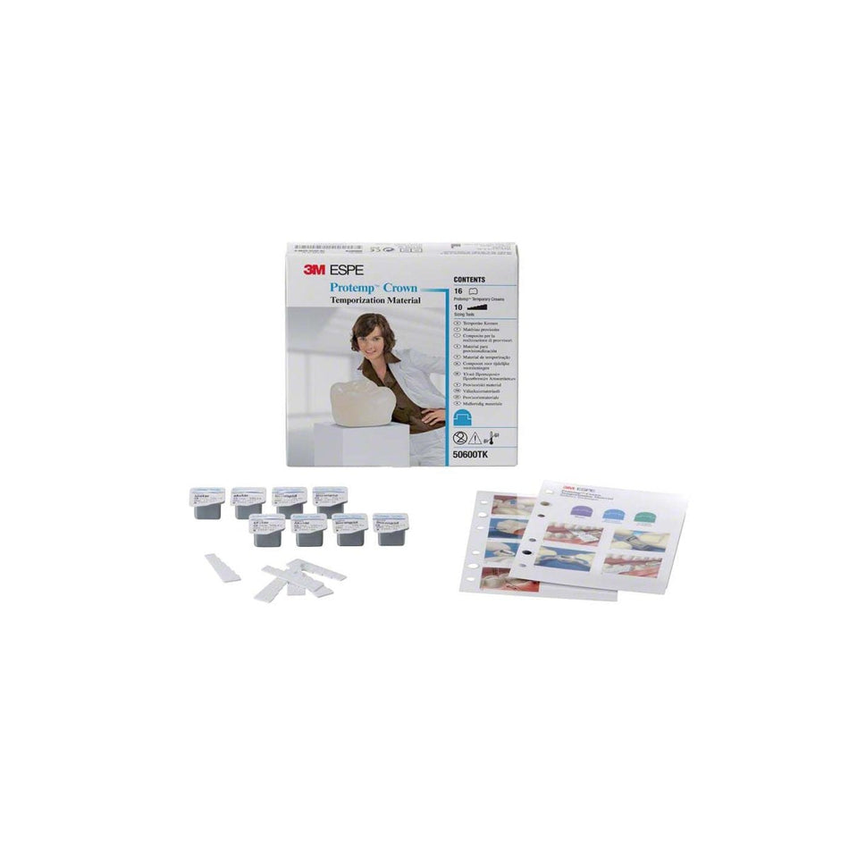 Protemp Crown Trial Kit, crown, temporary, set, pack of 16 crowns