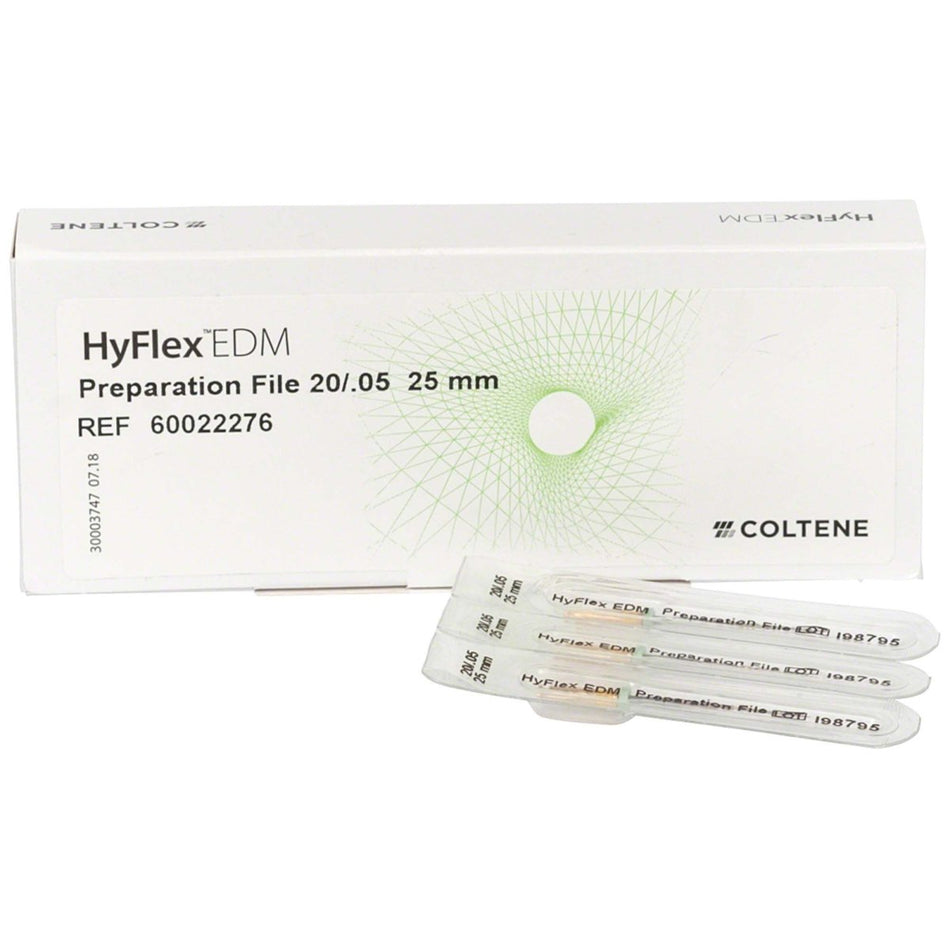 HyFlex Edm NiTi files, 020/.05, 25 mm, pack of 3 pieces