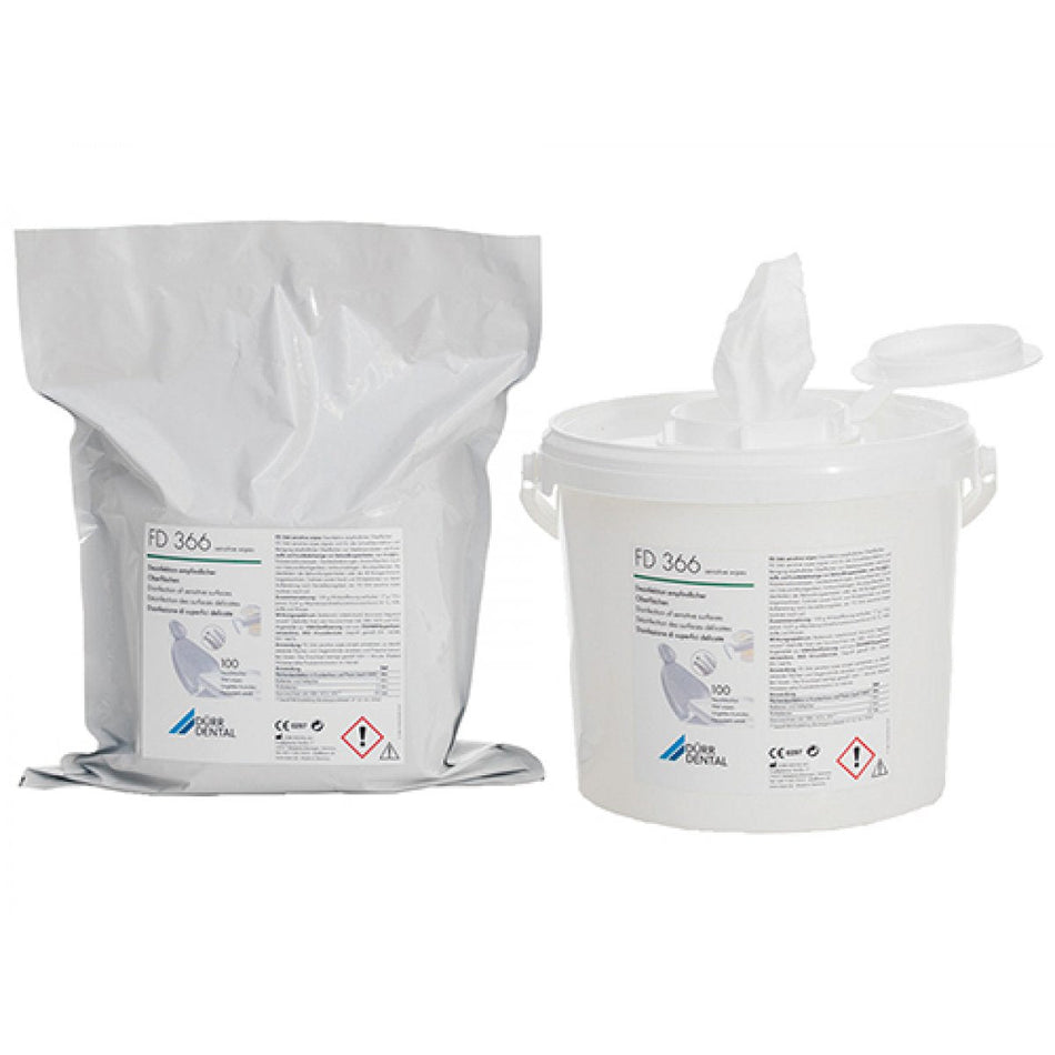 FD 366 sensitive wipes, disinfectant wipes, 20 × 30 cm, refill pack of 100 wipes