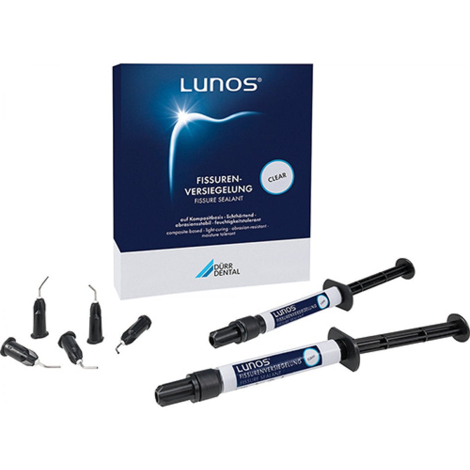 Lunos fissure sealant, with fluoride, opaque, syringes 2 x 1.5 g