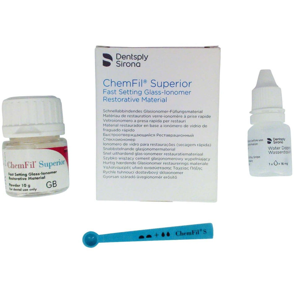 ChemFil Superior powder, glass ionomer filling material, grey-brown, pack of 10 g