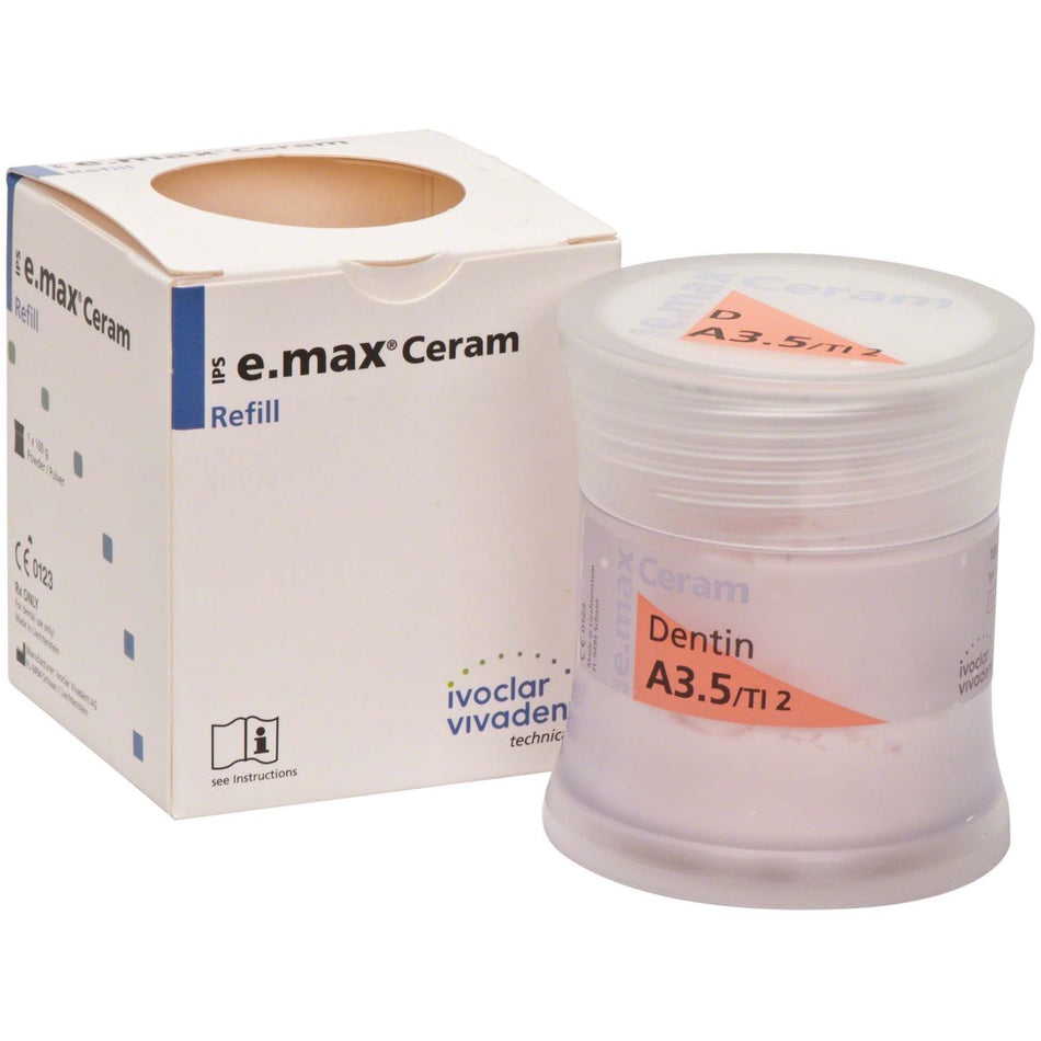 IPS e.max Ceram, nano-fluorapatite glass-ceramic, A3.5, pack of 100 g