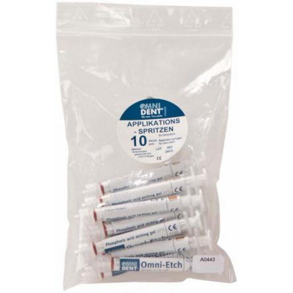 Omni-Etch application syringes, pack of 10