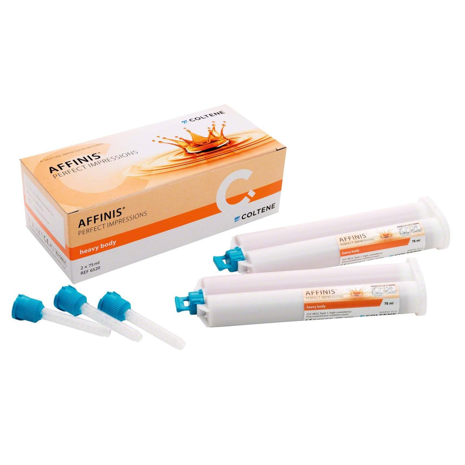 Affinis Heavy Body System, impression material, set, 2 double cartridges of 75 ml each