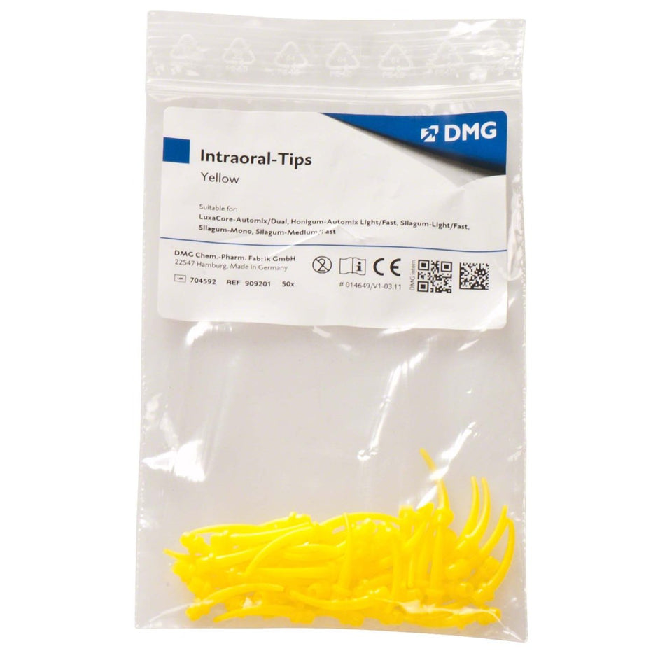 Intraoral tips, yellow, pack of 50 cannulas