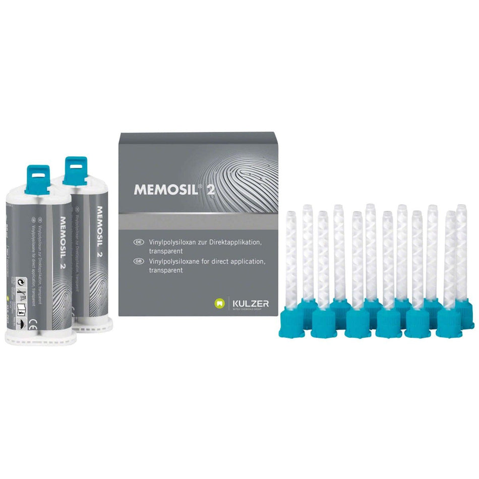 Memosil 2, A-silicone, transparent, 2 cartridges of 50 ml each