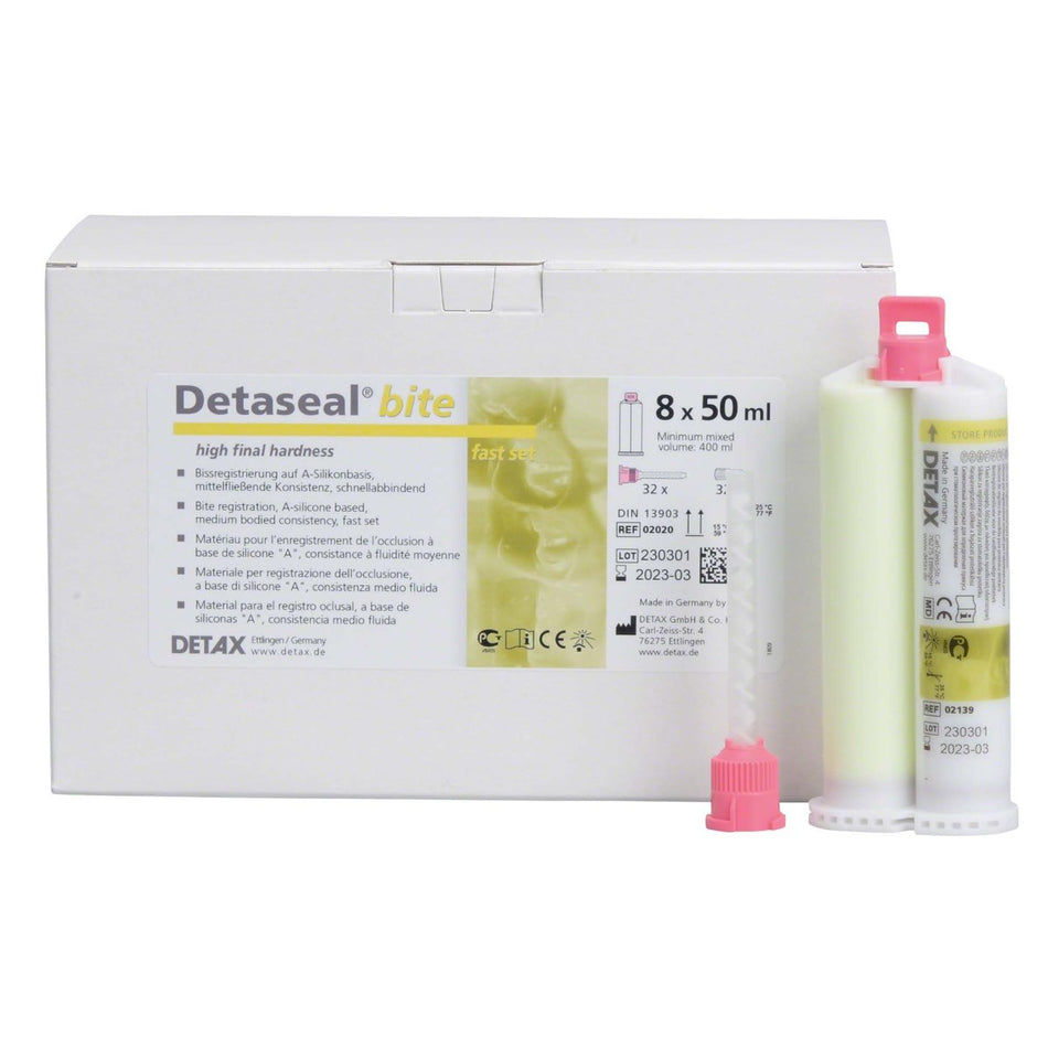 Detaseal Bite, bite registration material, Automix 2, 8 cartridges of 50 ml each, set