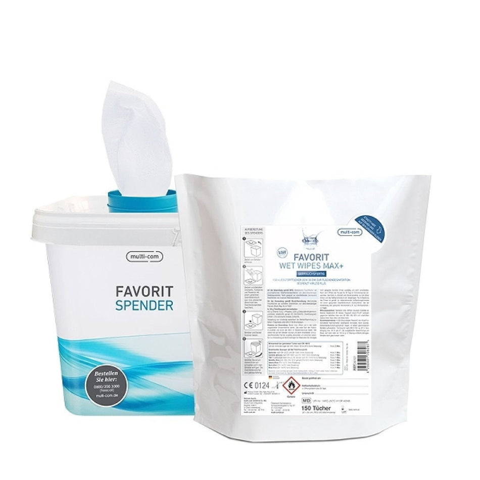 FAVORIT Wet Wipes Max+, neutral, 20 x 30 cm, 150 wipes