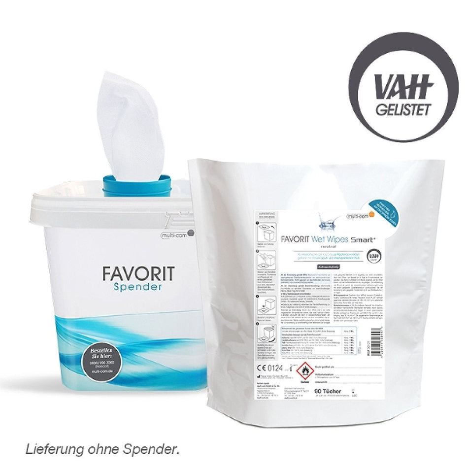 FAVORIT Wet Wipes Smart+, neutral, 28 x 30 cm, 90 wipes