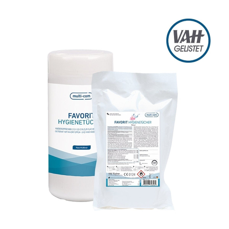 FAVORIT hygiene wipes, fleur, refill, 100 wipes