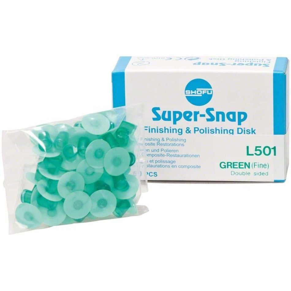 Super Snap, fine on both sides, green, pack of 50