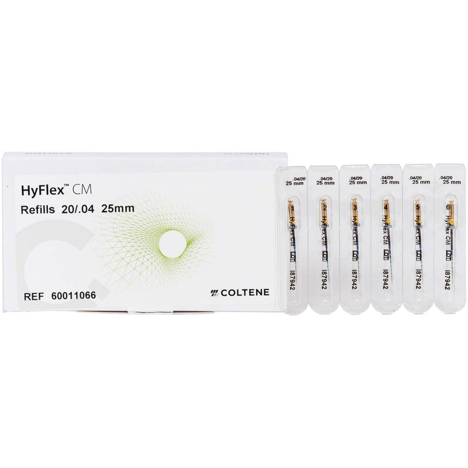 HyFlex CM NITI files, 20/.04, 25 mm, pack of 6 pieces