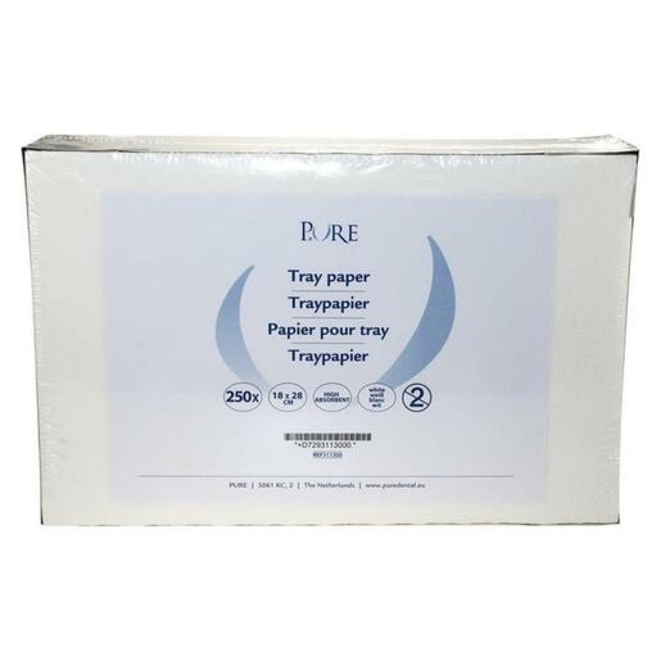 PURE tray paper, 18 × 28 cm, white, pack of 250