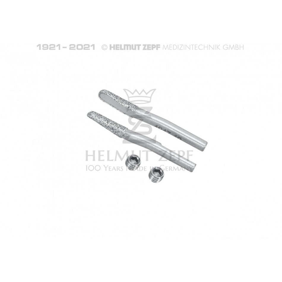 Diamond tips (FIXED), 2.35 mm, suitable for telescopic crown pliers 31.185.00, 31.185.01, 31.185.04