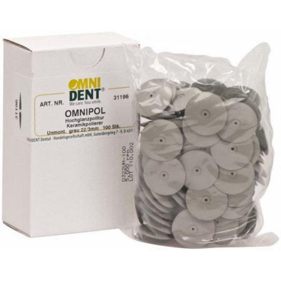 Omnipol ceramic 100 pieces gray, L 22/3